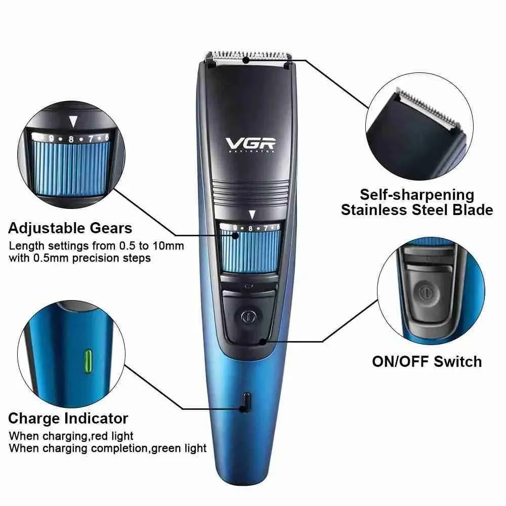 Vgr Hair Trimmer Cordless 90 Min Run Time