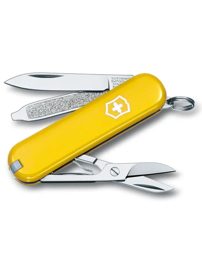 Victorinox Swiss Army Classic SD Pocket Knife - Yellow - 7 Tools