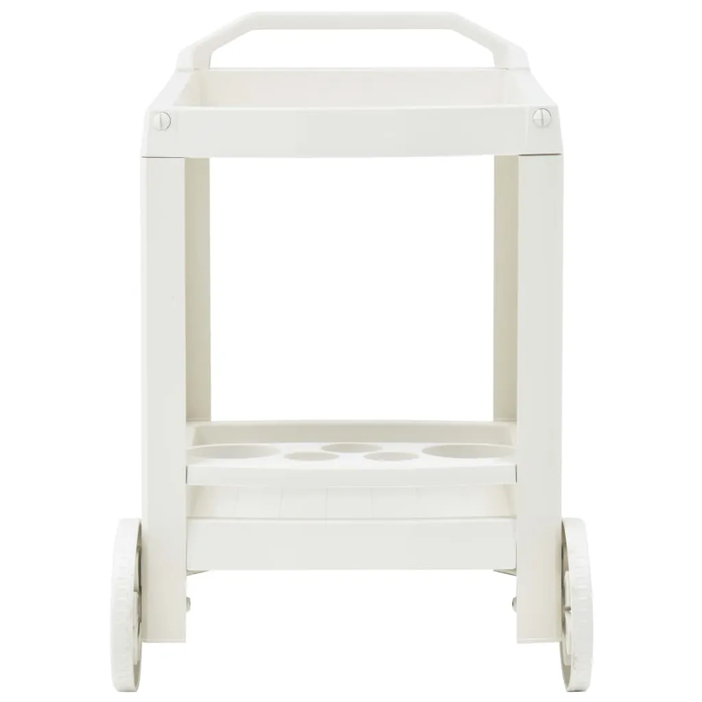 vidaXL Beverage Cart White 69x53x72 cm Plastic