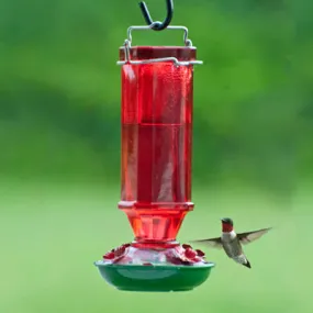 Vintage Glass Hummingbird Feeder