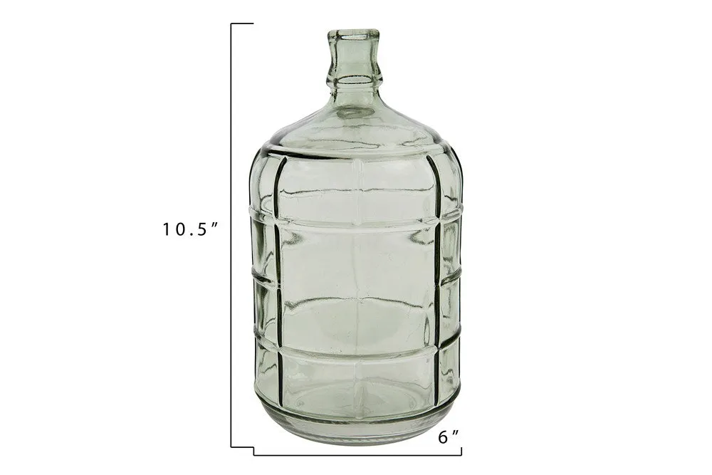 Vintage Reproduction Glass Bottle ~ Transparent Green