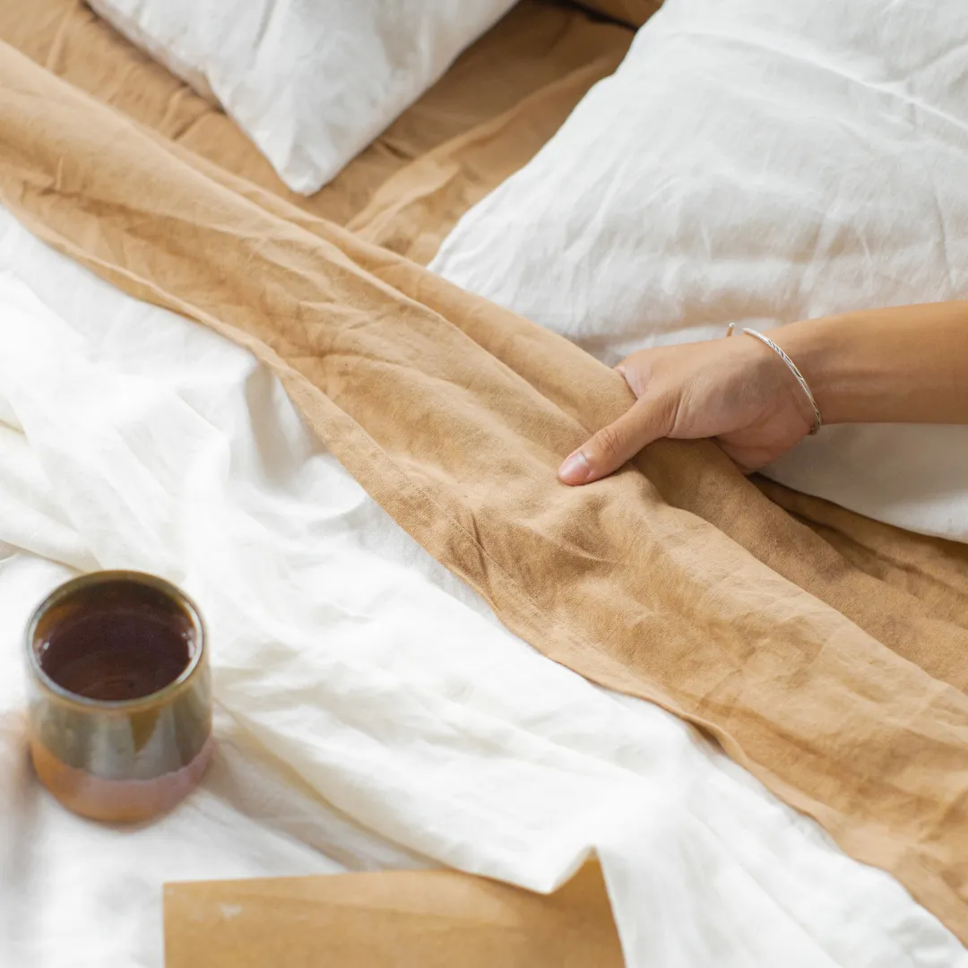 Walnut Linen Duvet Cover