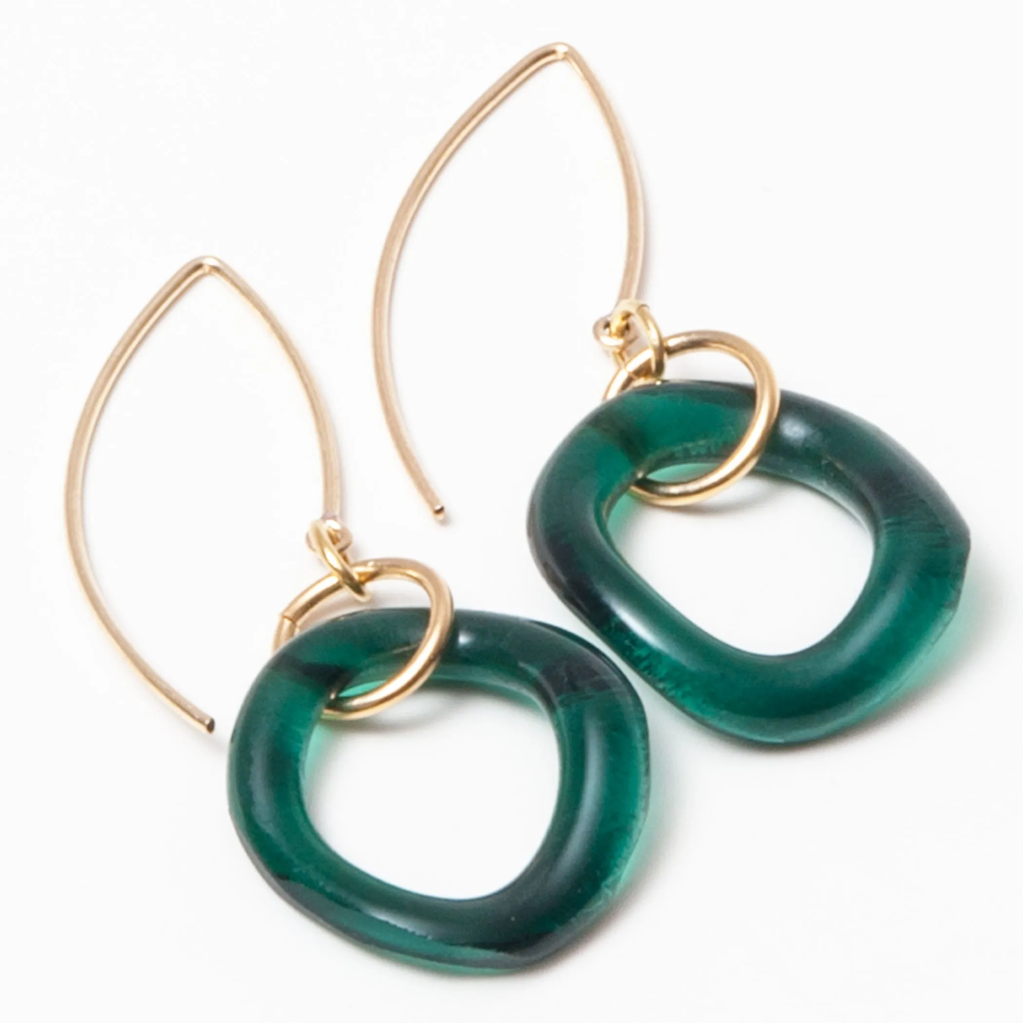 Wave Boomerang Earrings Fall Colors