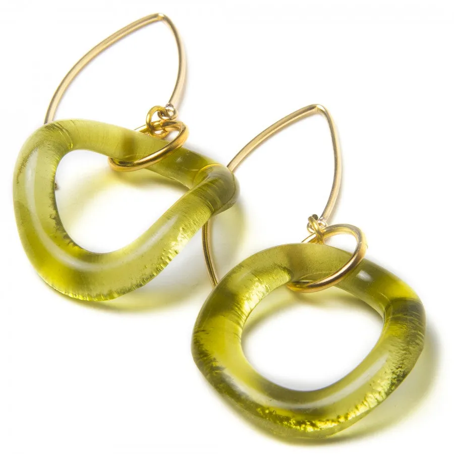 Wave Boomerang Earrings Fall Colors