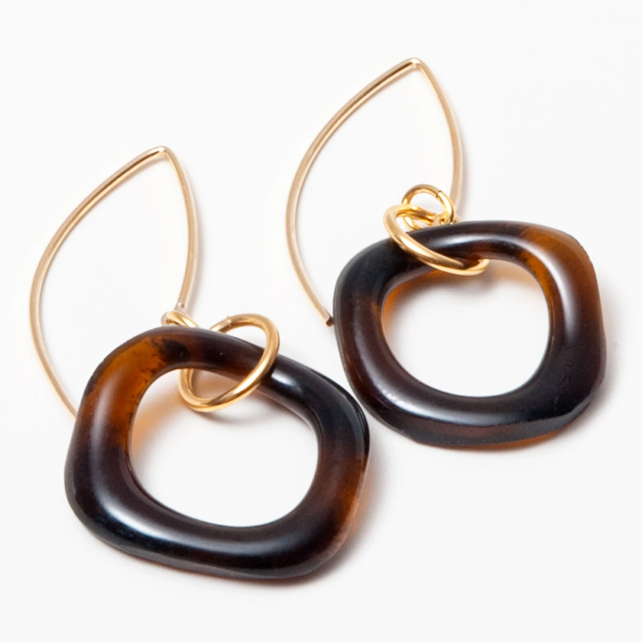 Wave Boomerang Earrings Fall Colors