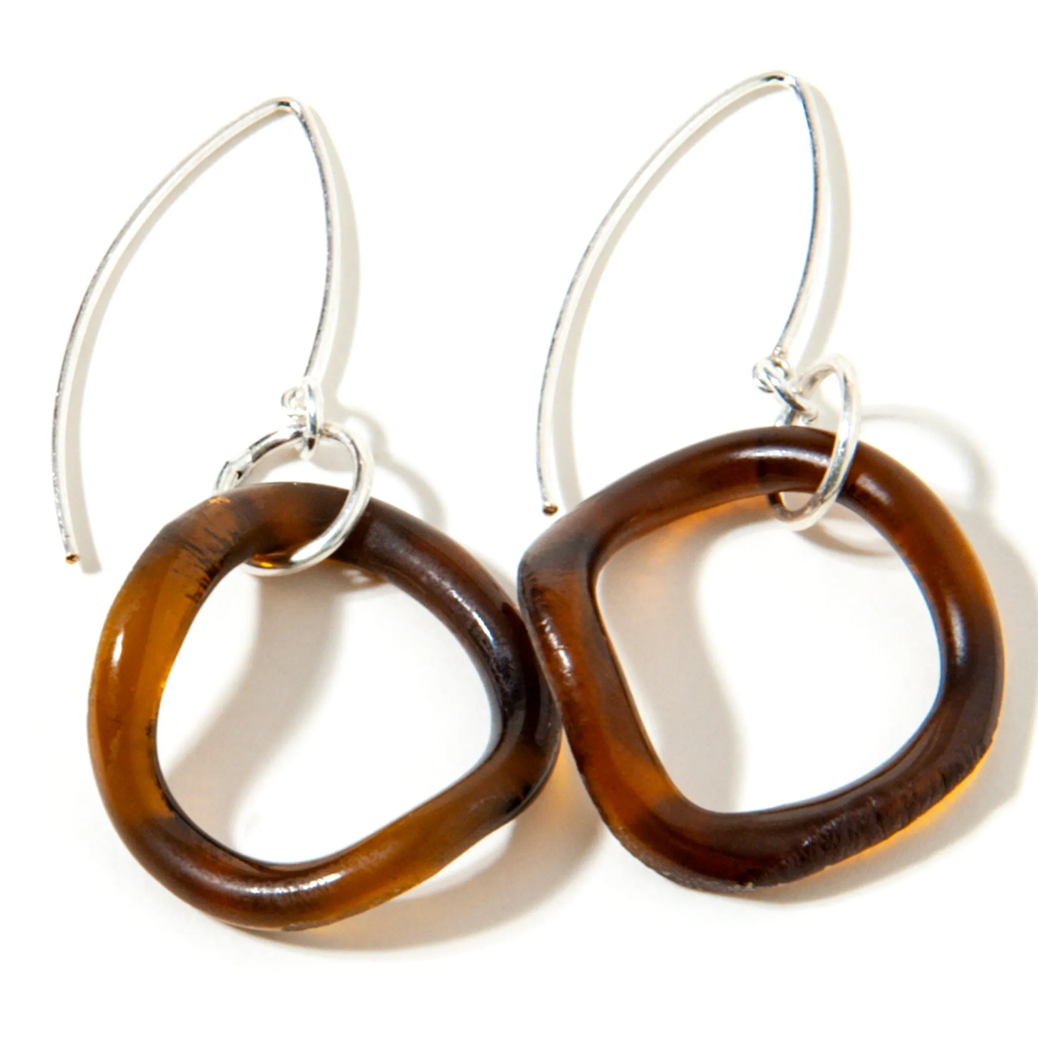 Wave Boomerang Earrings Fall Colors