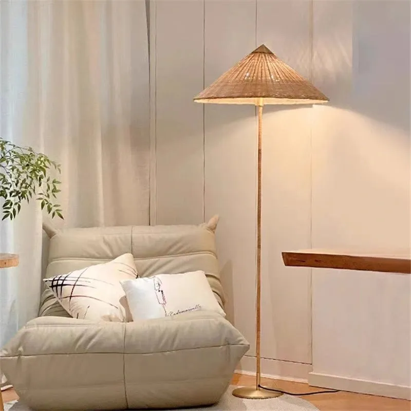 Wicker Floor Lamp For Living Room and Bedroom