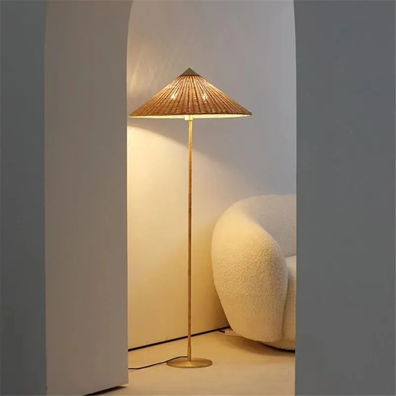 Wicker Floor Lamp For Living Room and Bedroom