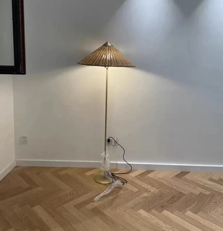 Wicker Floor Lamp For Living Room and Bedroom