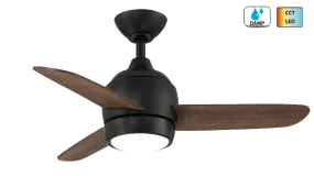 Wind River WR2008MB The Mini 36" Indoor Outdoor Ceiling Fan in Matte Black