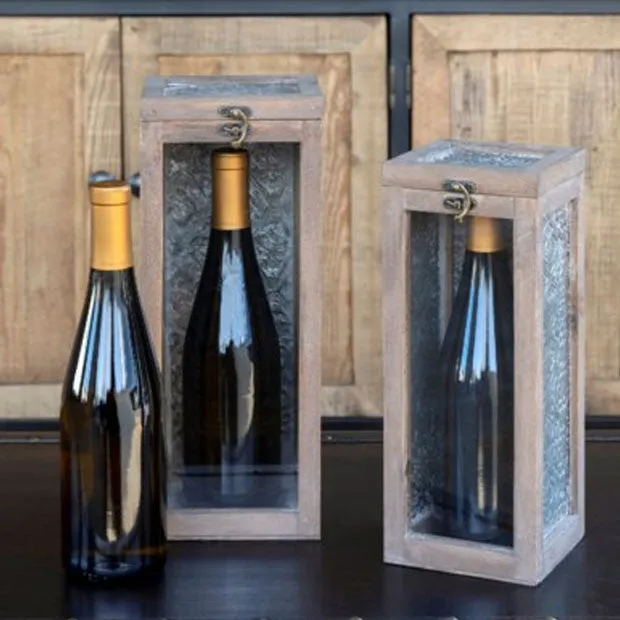 Wine bottle memory box