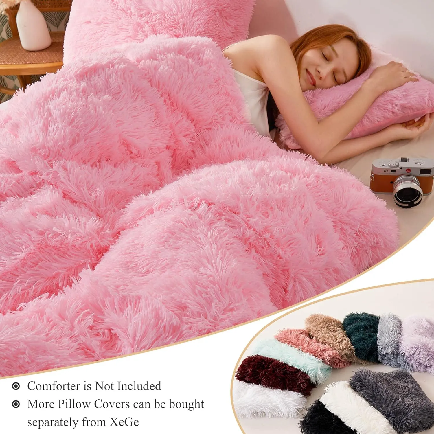 XEGE - Faux Fur Duvet Cover