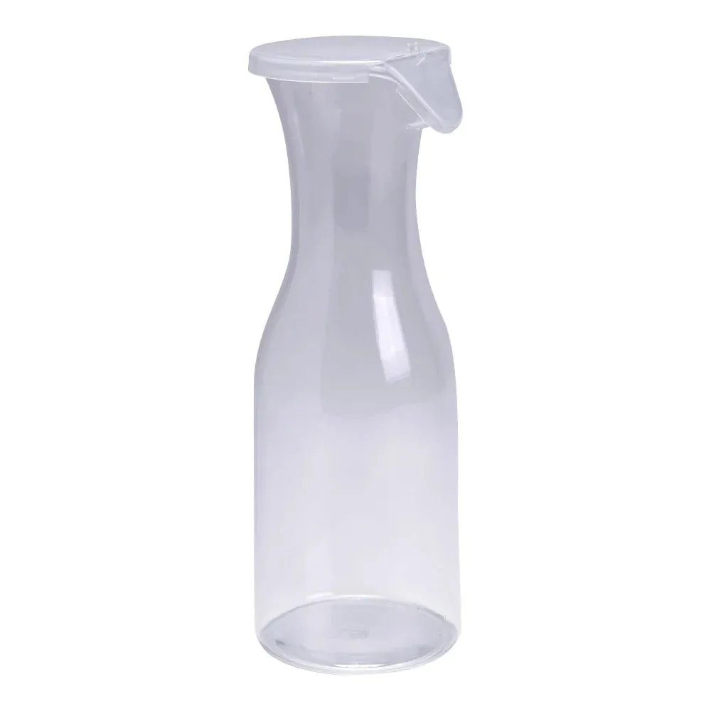 Yanco PC-046 Wine/Juice 3.75" Decanter with Lid, Clear Plastic, 46oz - Pack of 12